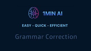 🔮 1min.AI | Grammar Checker