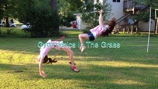 Gymnastics In The Grass With Tiffany! | OMG Tumblers