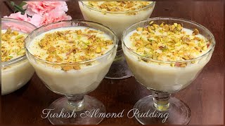 Keskul | Turkish Almond Pudding | Turkish sweets | by cooking with farnaz