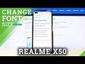 How to Change Text Size in Realme X50 5G – Access Font Options