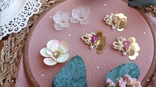 Embroidery 3D rose beads 🌸 Embroidery sequin Flower Tutorial | تنبات وردة بالموزون بشكل جديد