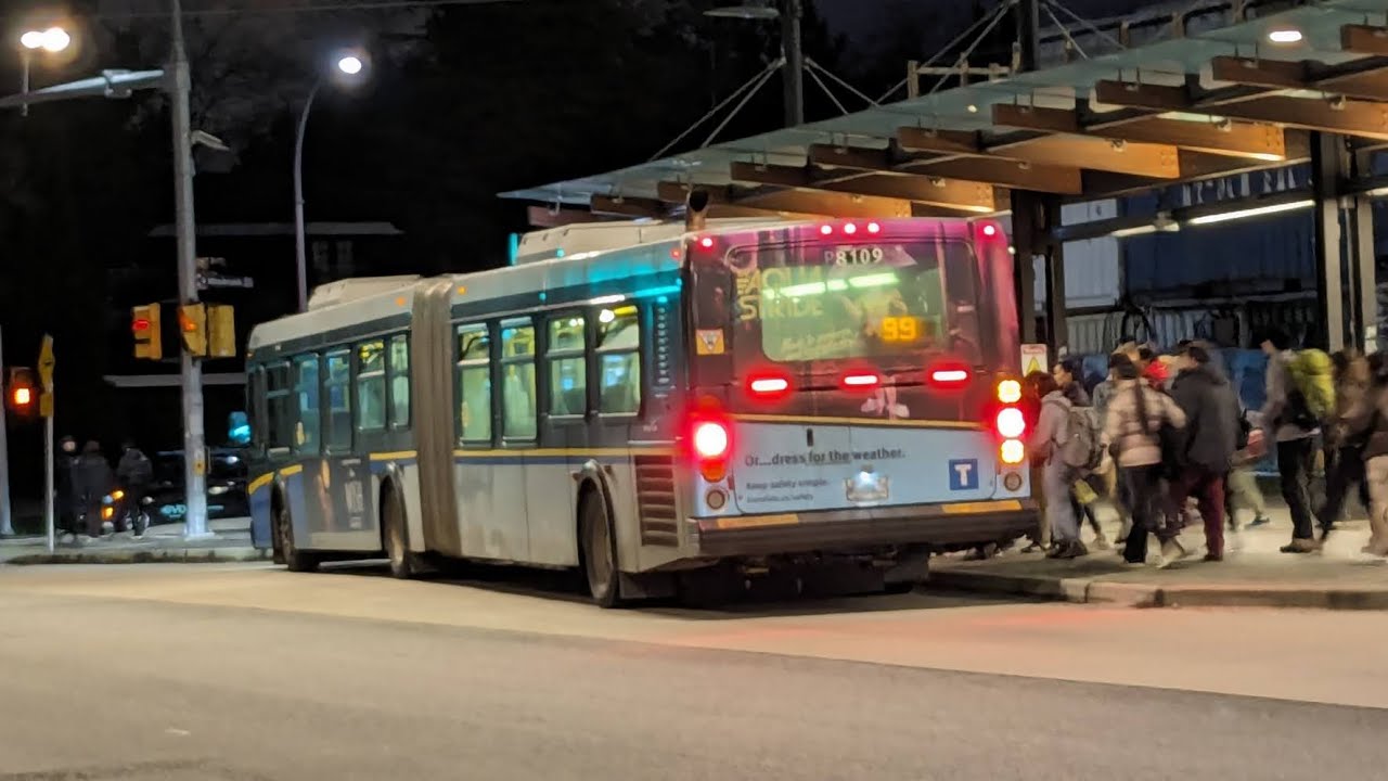 Translink CMBC 8109 On The 99 B-line To UBC - YouTube