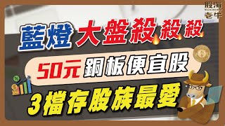 藍燈大盤殺殺殺，50元銅板便宜股打底，3檔存股族最愛！｜《老牛夜夜Talk》EP149