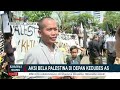 aksi bela palestina di depan kedubes as