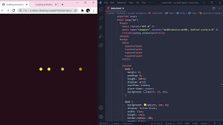 Dots loading animation CSS with source code