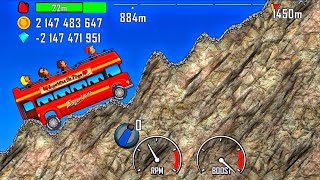 hill climb racing - tourist bus on mountain 🗻 | android iOS gameplay #748 Mrmai Gaming