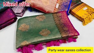 😍Best online trending sarees collection 🥰| 21/2/2025 | mixed Offer sarees collection