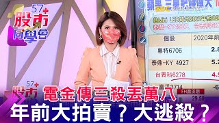 電金傳三殺丟萬八 年前大拍賣？大逃殺？《57股市同學會》王兆立 連乾文 鄧尚維 20220121