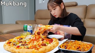 🍕피맥 먹방🍺 도미노피자 한정메뉴?와 토마토파스타에 맥주 두캔때리고 꿀잠🛌 DOMINO'S PIZZA MUKBANG ASMR EATING SHOW REAL SOUND 피자먹방