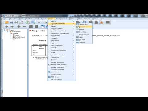 Mean, Median, Mode - SPSS Mean, Median, Mode - SPSS