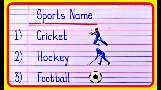 Sports Name list | Khelon ke naam | Sports Name In English | Game name | Name of sports