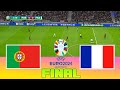 PORTUGAL vs FRANCE I QUARTER FINAL UEFA EURO 2024 - RONALDO v MBAPPE | REALISTIC PES GAMELAY