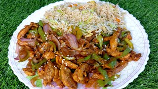 Chicken Chilli Dry With Fried Rice| Restaurant Style | Recipe By YummFood | Quick And Easy Recipe