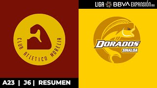 Resumen - A. morelia vs Dorados | Jornada6 - Apertura 2023 | Liga BBVA Expansión