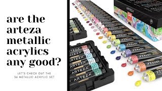 REVIEW  - are the Arteza Metallic Acrylic Paints any good?