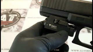 Lanterna TRUSTFIRE GM23, para pistolas compactas. Veja a como é fácil instalar e carregar!