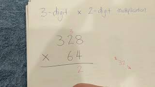 3-digit X 2-digit Multiplication - place value method