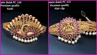 Latest Matte finish vanki and hair clips designs with price (9502099458)