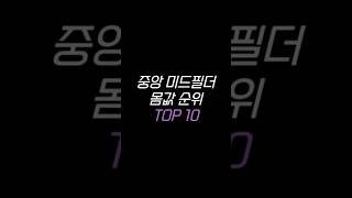 중앙 미드필더 몸값 순위 TOP 10