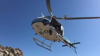 CHP Helicopter H-80 take off from offsite LZ