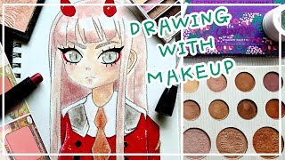 ☆ DRAWING WITH MAKEUP || Art Challenge Drawing Zero Two! ☆