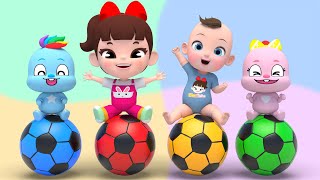 Let'sColor Song! | Finger Family Nursery Rhymes Playground | Baby \u0026 Kids Songs | Kindergarten