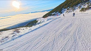 Skiing Vysoké Tatry -Tatranská Lomnica - Piste Red/Blue from Skalnaté Pleso - 4,5km length 862m down