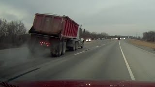 Semi Hits Runaway Tire || ViralHog