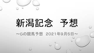 2021年9月5日 新潟記念 予想です。