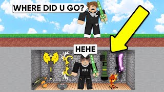 I Secretly Cheated With A SECRET BASE To Troll TapWater... (Roblox Bedwars)
