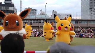 ピカチュウ大量発生チュウ（赤レンガ倉庫前）ダンス　（Pikachu, Eevee）