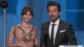 Diego Luna habla español en los Golden Globes