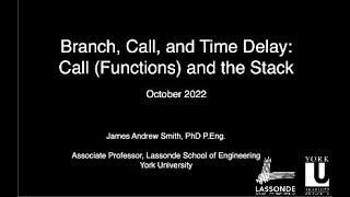 Branch, Call, and Time Delay: Calling Functions and the Stack