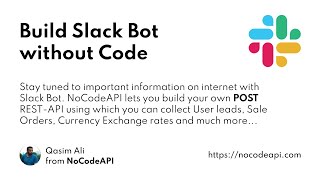 Build Slack Bot without Code