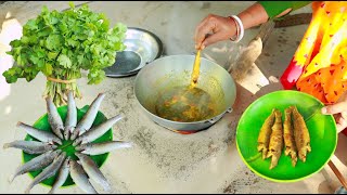 Dhania Fish Curry Recipe || Delicious Village Food