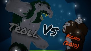 Troll vs Kong (skull island) ||dc2 animation||