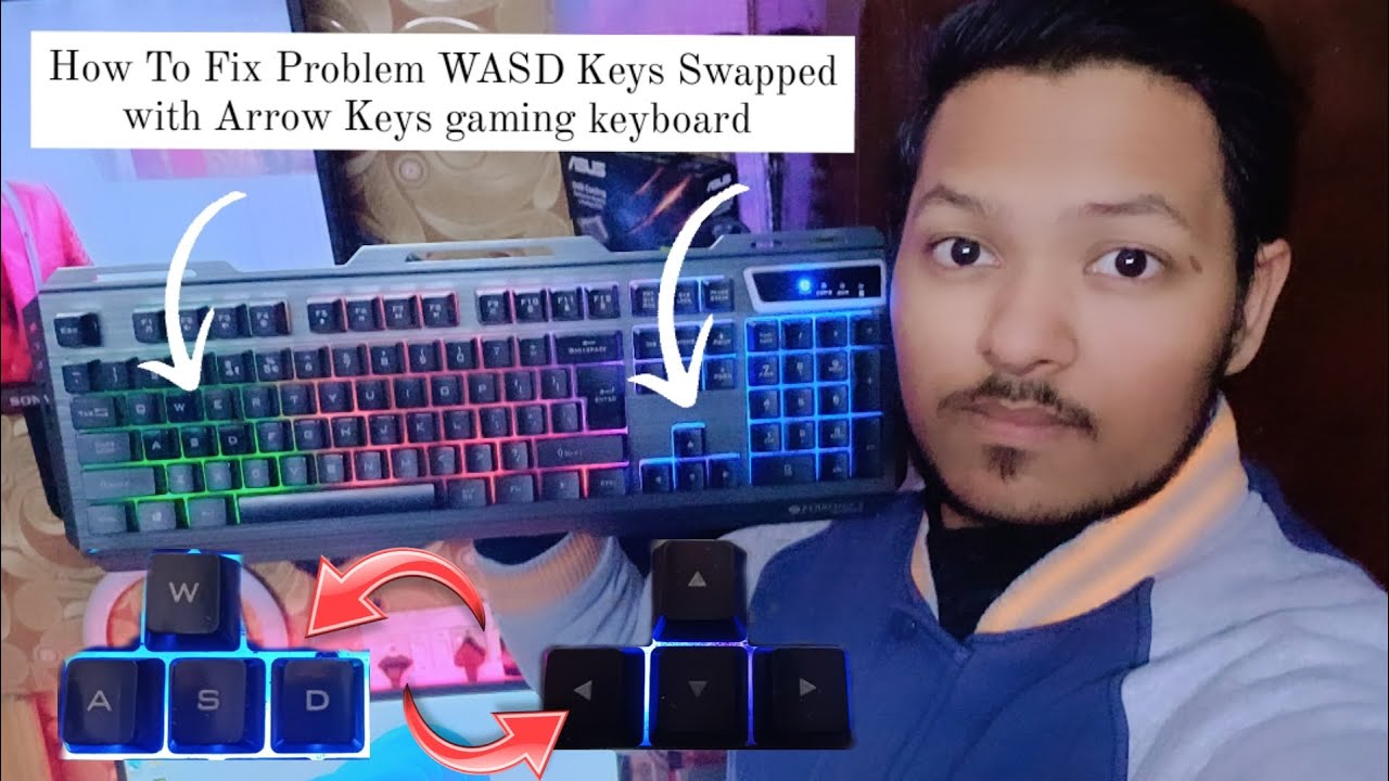 How To Fix Problem WASD Keys Swapped With Arrow Keys Gaming Keyboard ...