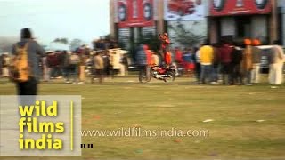 Bike stunts displayed at Rural Olympics - Ludhiana, India