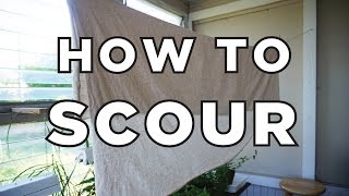 Scouring Demo - How I Scoured Organic Cotton Fabric To Prepare for Natural Dying - DIY