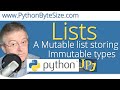 A Python Mutable list storing Immutable types
