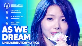 Produce 48 - As We Dream 꿈을 꾸는 동안 (Line Distribution + Lyrics) PATREON REQUESTED