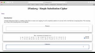 Simple Substitution Cipher - Demo and Code