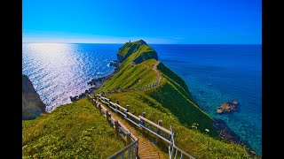 8K HDR 北海道 積丹 神威岬(名勝:アイヌの聖地ピリカノカ)と島武意海岸 Hokkaido,Shakotan Cape Kamui(Scenic Beauty) and Shimamui