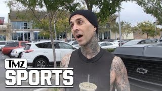 Travis Barker Says Georges St-Pierre Is Boring & Hopes He Loses! | TMZ Sports