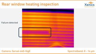 Xenics Serval-640：車窗加熱檢測