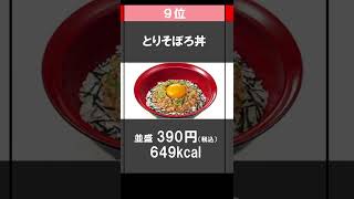 【牛丼】すき家・美味しい人気メニューランキング 2022年最新版【カレー】 #shorts