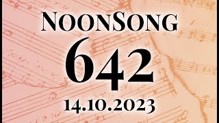 NoonSong am Samstag, 14. Oktober 2023, 12:00, mit Chormusikaus USA und England von Wadsworth u.a.