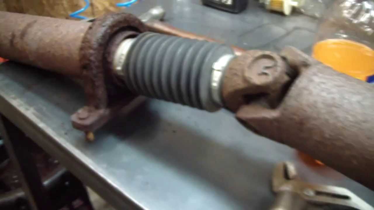 Chevy 2500 Drive Shaft Center Support Bearing Change - YouTube