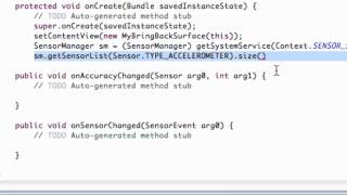 Android Application Development Tutorial 126 Setting up Sensor Manager