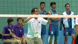 2558-06-14 HL วอลเลย์บอลชายซีเกมส์ ไทย พบ ฟิลิปปินส์